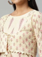 Thumbnail for Ahalyaa Womens Chiku Pure Cotton Printed Kurtas - Distacart