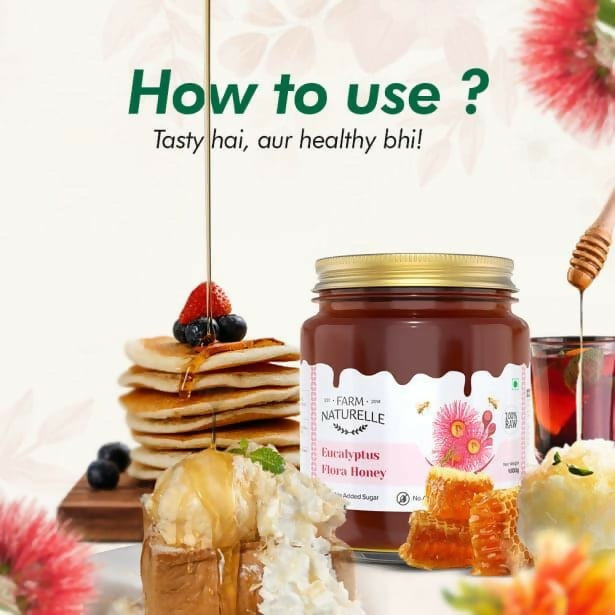 Farm Naturelle Eucalyptus Flower Honey - Raw, Unprocessed Wild Forest Honey - Distacart