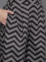 Thumbnail for Ahalyaa Women Printed Ethnic Co-Ords - Black Color - Distacart