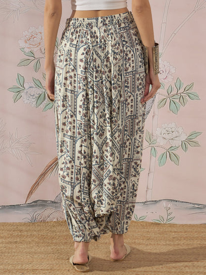 InWeave Cadet Blue Ethnic Window Harem Pant - Distacart
