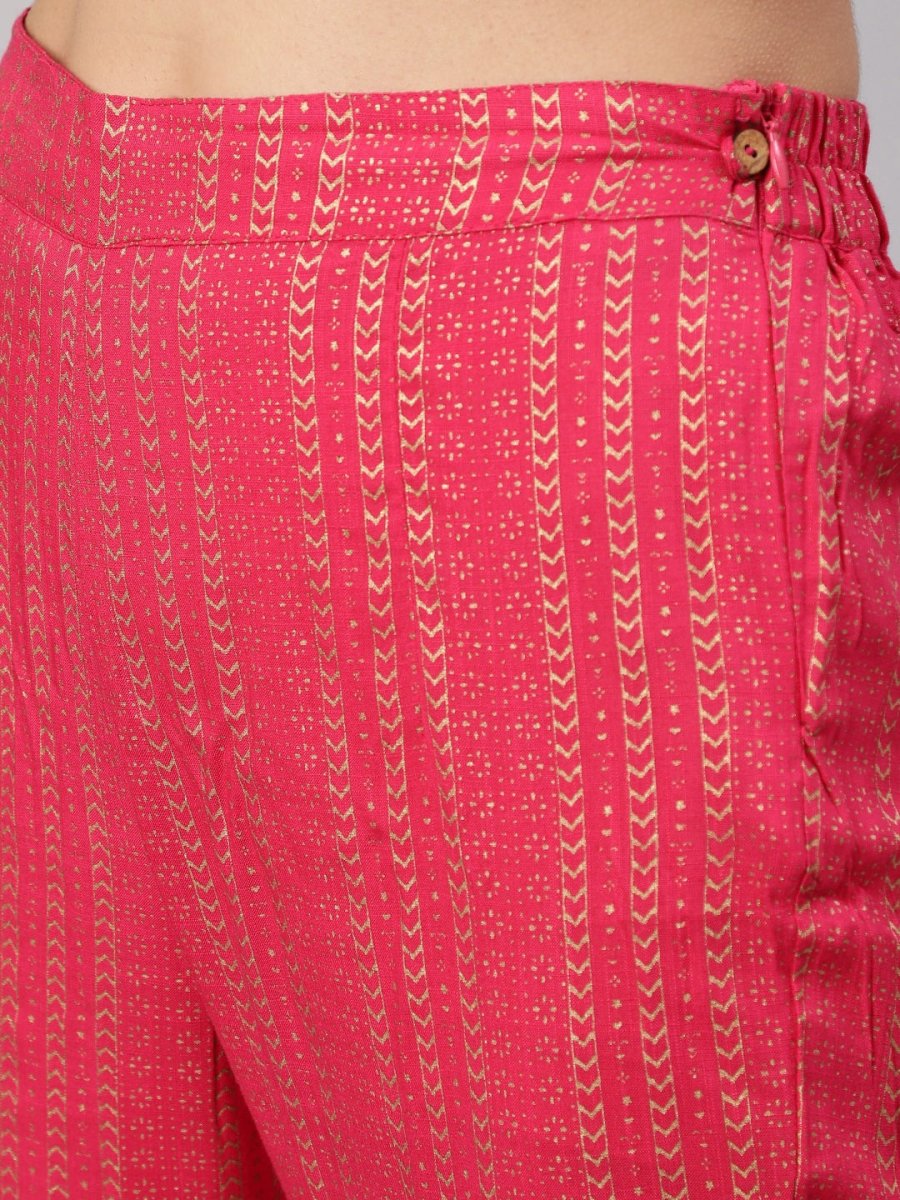 Aks Ethnic Motifs Yoke Design Straight Kurta And Trousers - Distacart