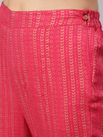 Thumbnail for Aks Ethnic Motifs Yoke Design Straight Kurta And Trousers - Distacart