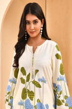 Thumbnail for Vaasva Women White Placement Floral Printed Cord Set