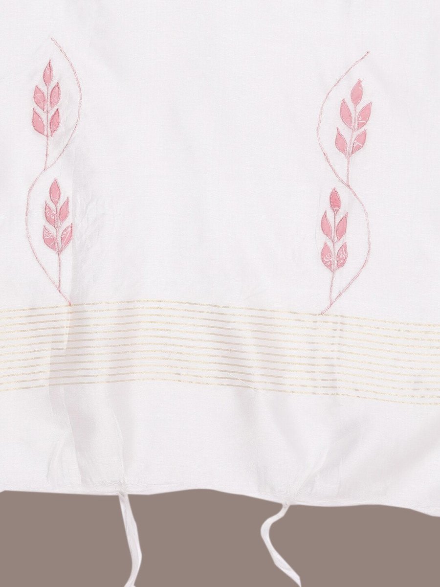 Anubhutee Floral Printed Mirror Work Pure Cotton Kurta with Trousers & Dupatta - Distacart