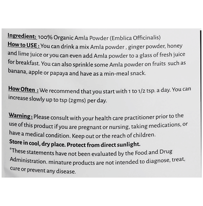 Minature Amla Organic Powder