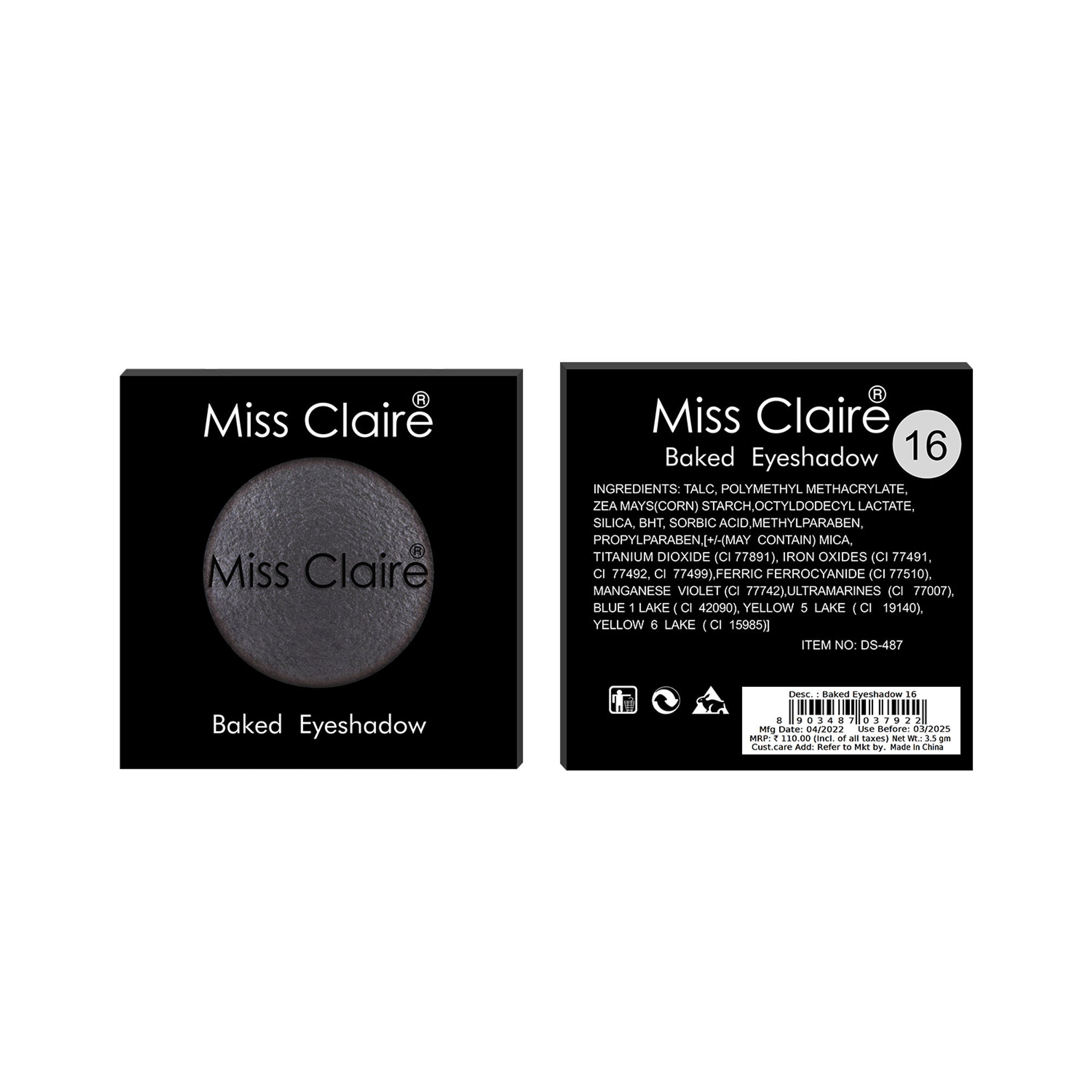 Miss Claire Baked Eyeshadow - 16 - Distacart