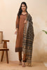 Vaasva Women Brown Embroidered Suit Set - Distacart