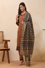 Thumbnail for Vaasva Women Brown Embroidered Suit Set