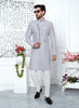 Raivat Ethnic Mens Art Silk Thread Work Indo Western In Purple Colour - Dista