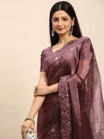 Thumbnail for kasee Embroidered Organza Saree - Distacart