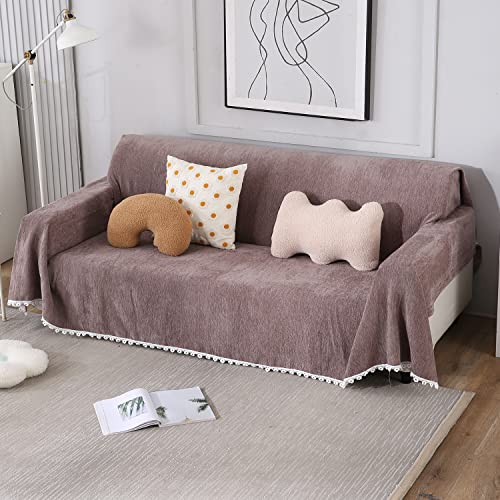 HOKIPO Chenille Sofa Cover Thick and Soft Throw 3 Seater - Dista