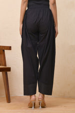 Thumbnail for Vaasva Women Black Solid Farshi Pant