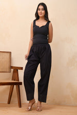Thumbnail for Vaasva Women Black Solid Farshi Pant