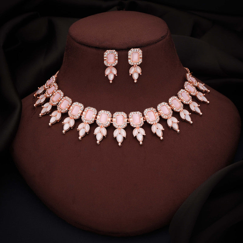 Tehzeeb Creationss Baby Pink Colour Choker With Stud - Distacart