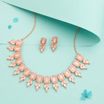 Thumbnail for Tehzeeb Creationss Baby Pink Colour Choker With Stud - Distacart