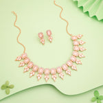 Thumbnail for Tehzeeb Creationss Baby Pink Colour Choker With Stud - Distacart