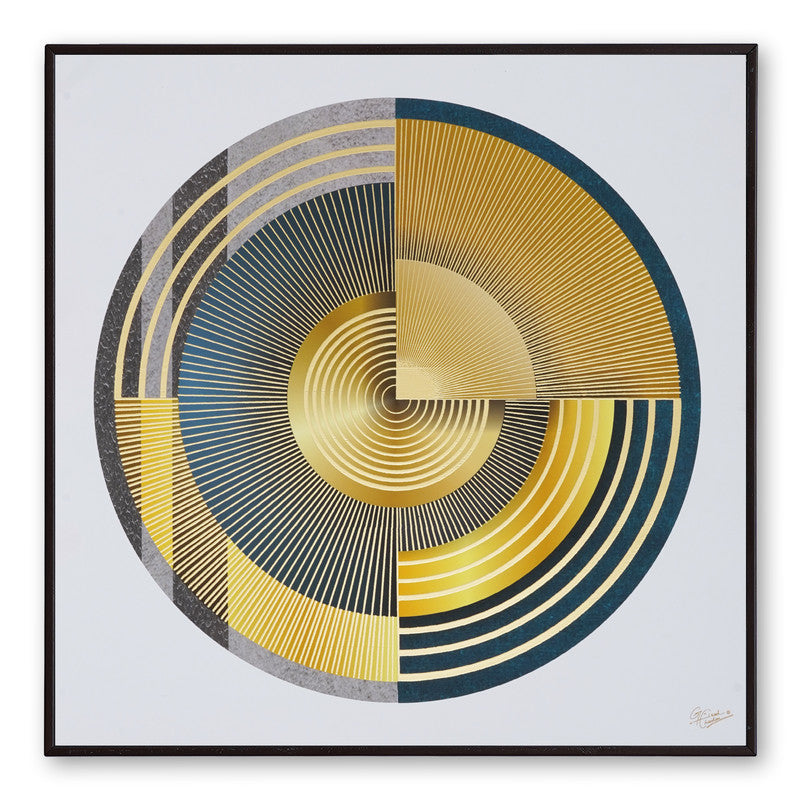 Tehzeeb Creations Golden Embossed Wall Painting - Distacart