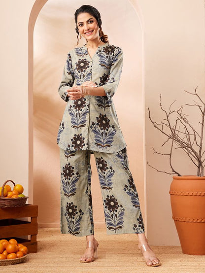 Janasya Multi Straight Cotton Co-Ords - Dista