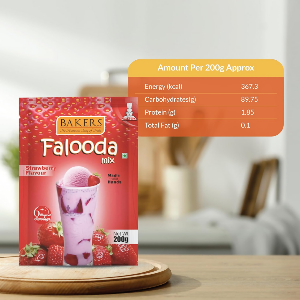BAKERS Strawberry Flavored Falooda Mix - Dista