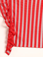 Thumbnail for Ahalyaa Striped Net Ready To Wear Saree - Distacart