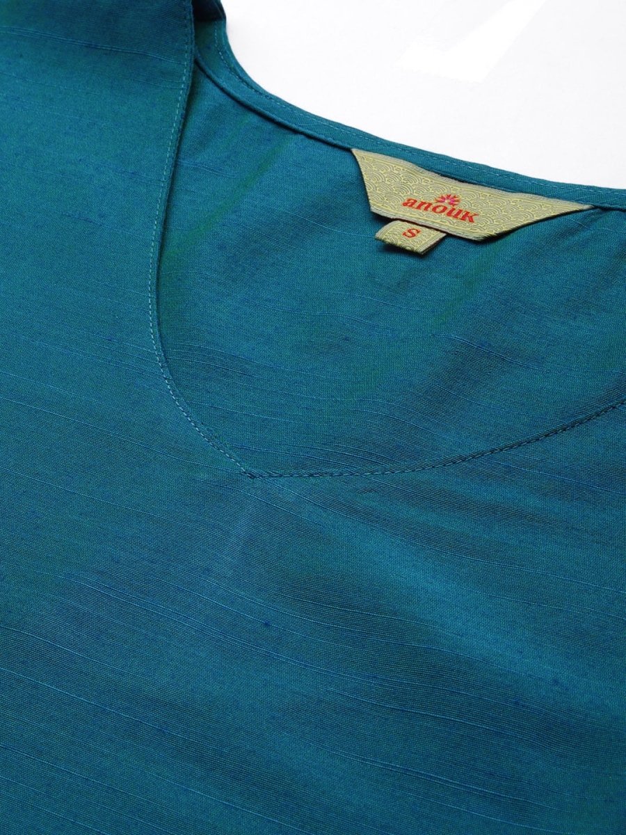 Anouk Women Solid Regular Kurta with Trousers & With Dupatta - Distacart