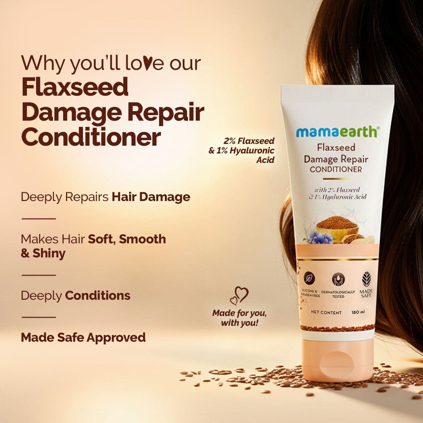 Mamaearth Flaxseed Damage Repair Conditioner - Dista