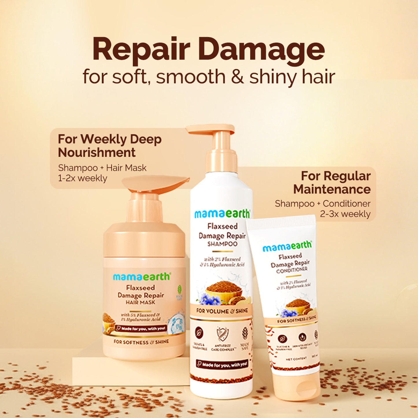 Mamaearth Flaxseed Damage Repair Conditioner - Dista