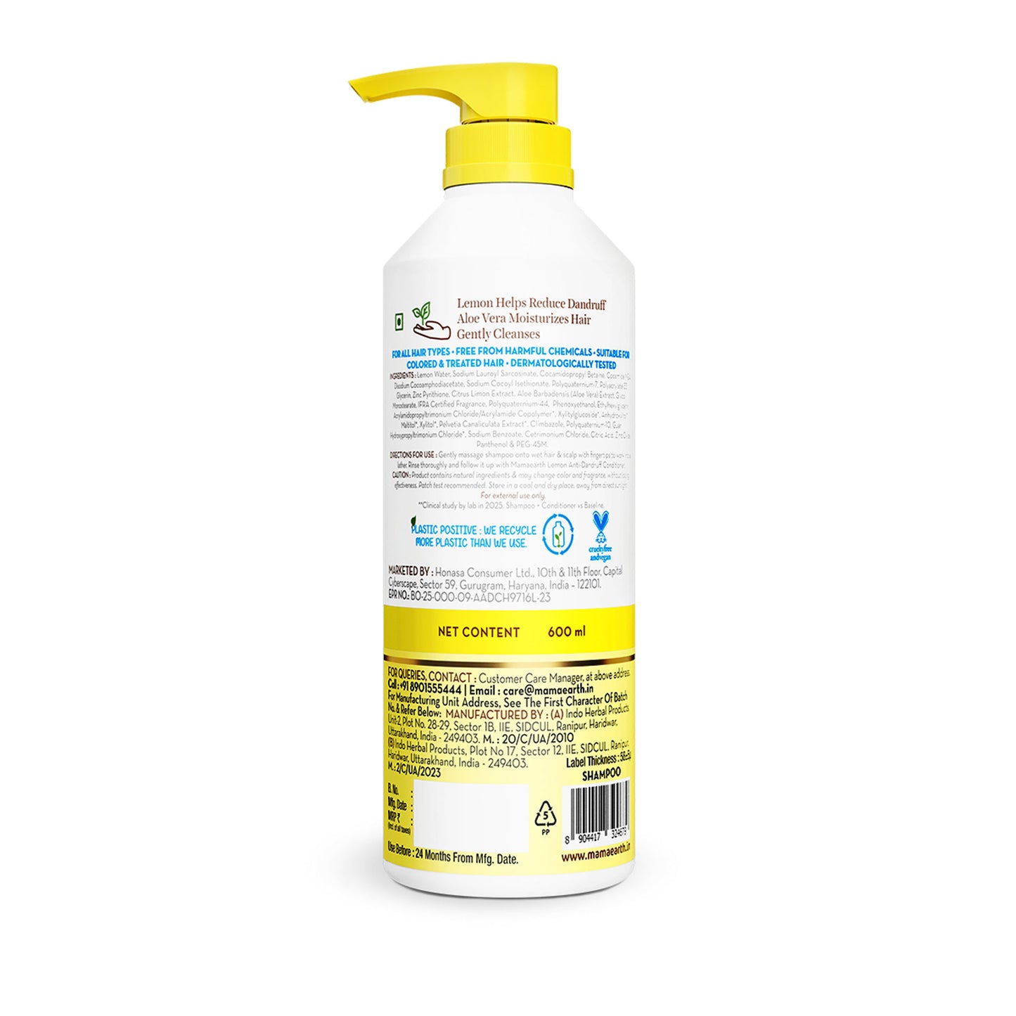 Mamaearth Lemon Anti-Dandruff Shampoo - Dista