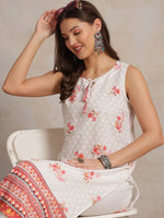 Thumbnail for Anouk Women Geometric Printed Chikankari Kurta