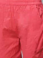 Thumbnail for ADA Women Pink & Blue Chikankari Hand Embroidered Sustainable Handloom Kurta with Trousers - Distacart