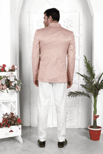 Thumbnail for Raivat Ethnic Art Silk Thread Work Jodhpuri In Peach Colour