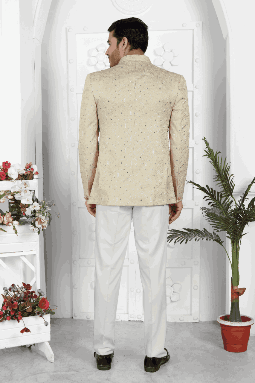 Raivat Ethnic Art Silk Thread Work Jodhpuri In Pista Green Colour