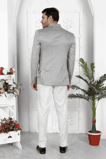 Thumbnail for Raivat Ethnic Art Silk Thread Work Jodhpuri In Grey Colour