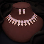 Thumbnail for Tehzeeb Creationss Lavender Colour Choker With Stud - Distacart