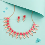 Thumbnail for Tehzeeb Creationss Pink Colour Choker With Stud - Distacart
