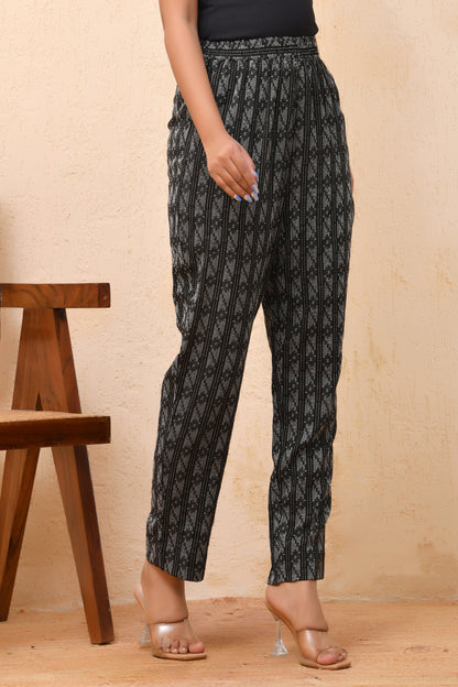 Vaasva Women Dobby Straight Pants - Distacart