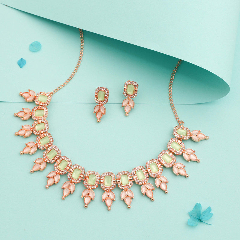 Tehzeeb Creationss Sea Green Colour Choker With Stud - Distacart