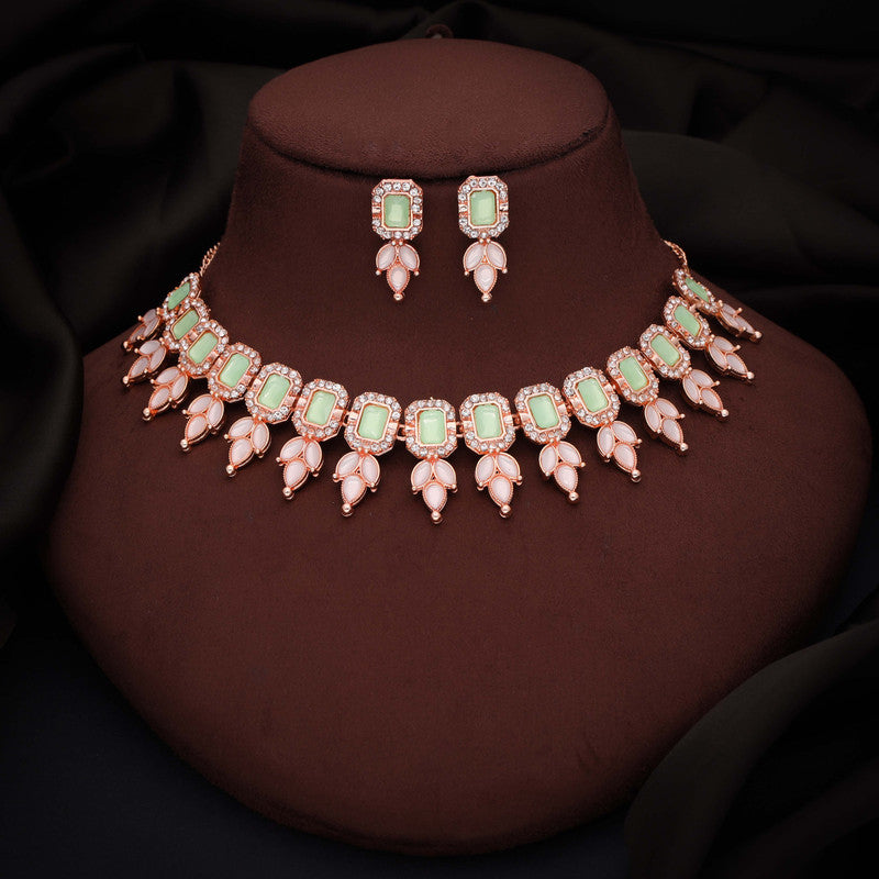 Tehzeeb Creationss Sea Green Colour Choker With Stud - Distacart