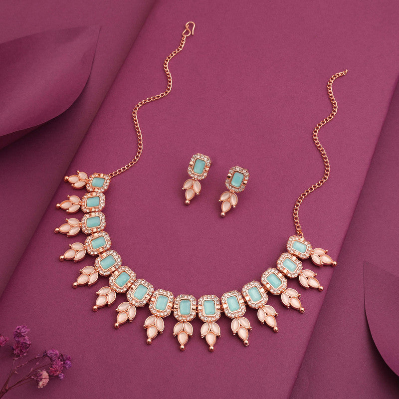 Tehzeeb Creationss Sky Blue Colour Choker With Stud - Distacart