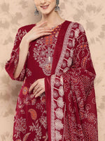 Thumbnail for Anouk Ethnic Motifs Printed Kurta with Trousers & Dupatta