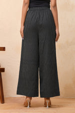 Thumbnail for Vaasva Women Black Kantha Flared Pants