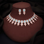 Thumbnail for Tehzeeb Creationss Sky Blue Colour Choker With Stud - Distacart