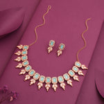 Thumbnail for Tehzeeb Creationss Sky Blue Colour Choker With Stud - Distacart