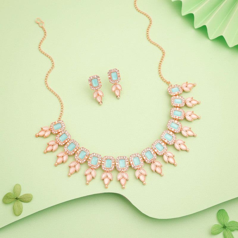 Tehzeeb Creationss Sky Blue Colour Choker With Stud - Distacart