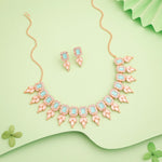 Thumbnail for Tehzeeb Creationss Sky Blue Colour Choker With Stud - Distacart