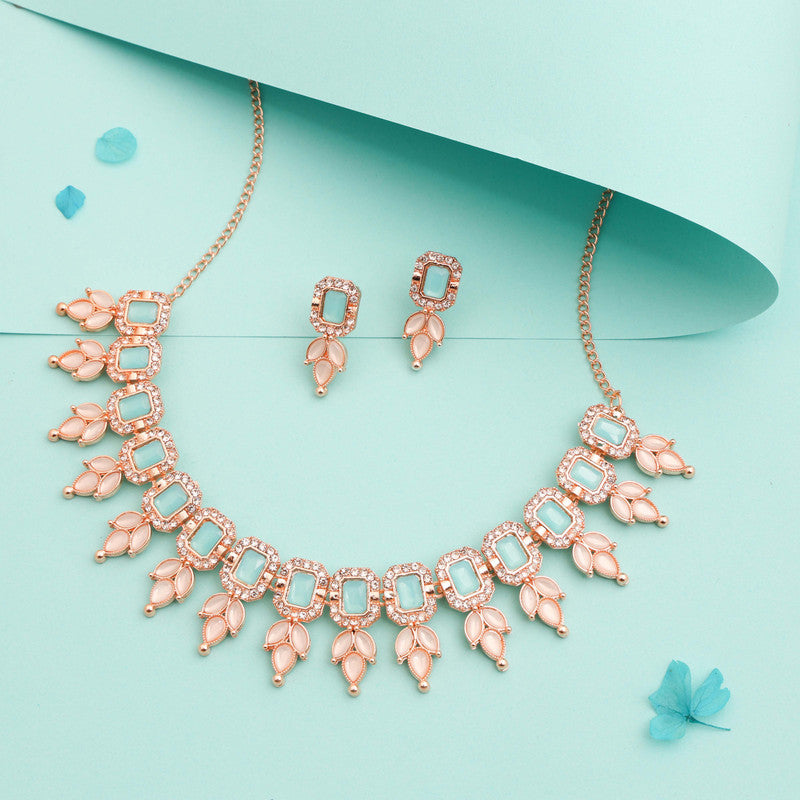 Tehzeeb Creationss Sky Blue Colour Choker With Stud - Distacart