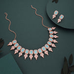 Thumbnail for Tehzeeb Creationss Sky Blue Colour Choker With Stud - Distacart
