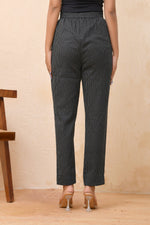 Thumbnail for Vaasva Women Black Kantha Straight Fit Pants