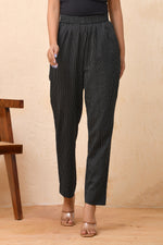 Thumbnail for Vaasva Women Black Kantha Straight Fit Pants