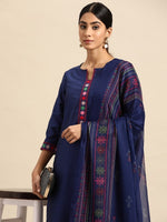 Thumbnail for All About You Thread Work Kurta with Palazzos & Dupatta - Distacart